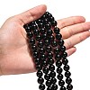 Synthetic Black Stone Beads Strands X-G-G088-10mm-5