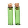 Tube Glass Cork Bottles Ornament AJEW-O032-04D-1