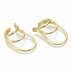 Brass Cuff Earrings EJEW-S201-204G-NF-3