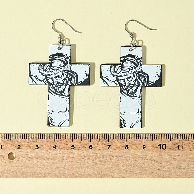 304 Stainless Steel Dangle Earrings EJEW-FS00010-1