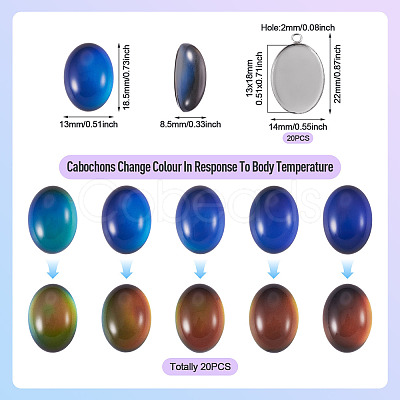 DIY Oval Pendant Making Kits DIY-TA0015-36-1