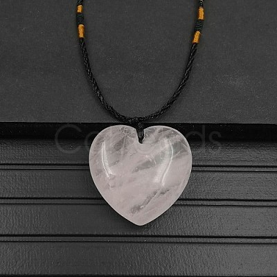 Natural Rose Quartz Pendant Necklaces XA8803-04-1