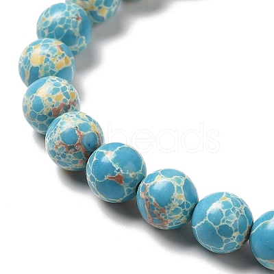Synthetic Imperial Jasper Dyed Beads Strands G-P507-01A-02-1