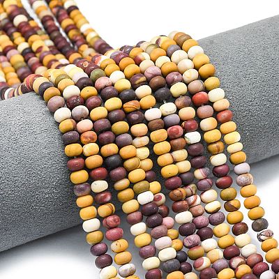 Natural Mookaite Beads Strands G-P575-A11-6x4mm-1