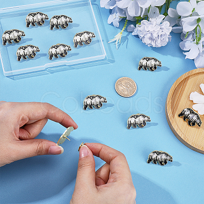 12Pcs Alloy Enamel Brooches JEWB-WR0001-13-1
