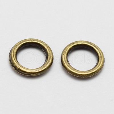 Alloy Soldered Closed Jump Rings X-PALLOY-P119-04AB-1