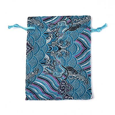Chinese Embroidery Satin Drawstring Bags ABAG-N008-10x14-A01-1