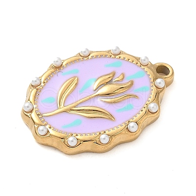 304 Stainless Steel Enamel Pendants STAS-H483-42G-01-1