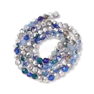 Electroplate Glass Beads Strands EGLA-YW0002-B03-1