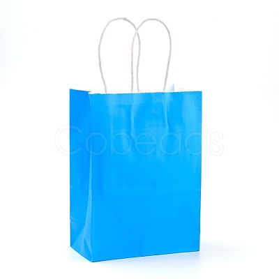 Pure Color Kraft Paper Bags AJEW-G020-A-01-1