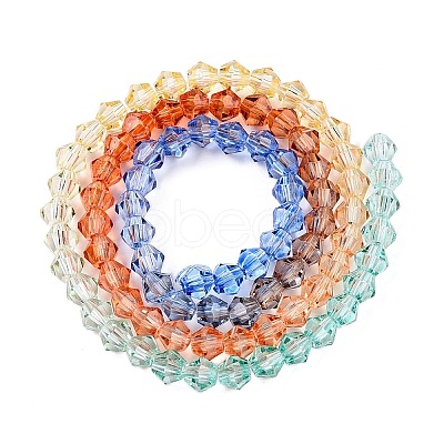 Gradient Color Baking Paint Glass Bead Strands X1-DGLA-A039-T6mm-A014-1