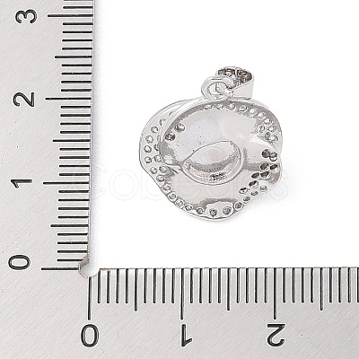 Brass Micro Pave Cubic Zirconia Pendants ZIRC-I066-06P-01-1