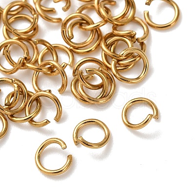 304 Stainless Steel Open Jump Rings A-STAS-R049-4x0.6mm-G-1