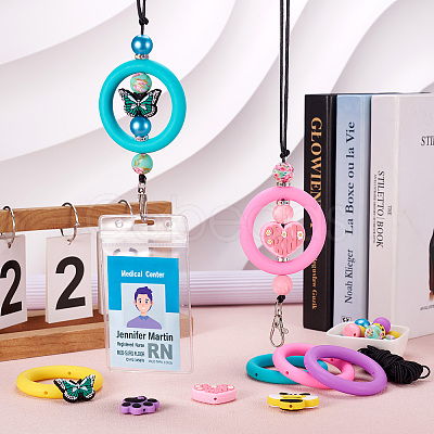 DIY Rings & Bees Silicone Pendant Decoration Making Kit DIY-TA0010-11-1