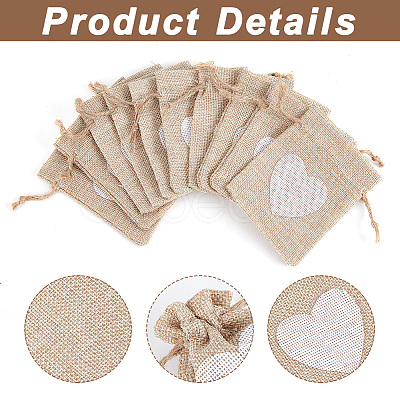 Jute Cloth Storage Bags ABAG-WH0031-30-1