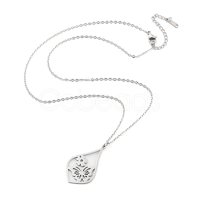 Non-Tarnish 304 Stainless Steel Pendant Necklaces NJEW-P306-03P-1