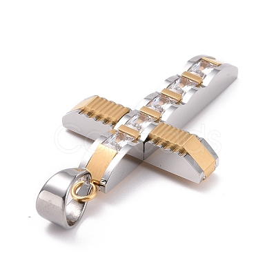 304 Stainless Steel Big Pendants STAS-H351-15GP-1