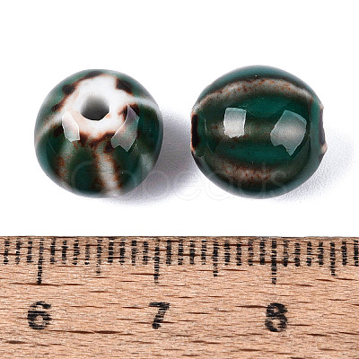 Vintage Porcelain Corrugated Beads PORC-N013-11D-1