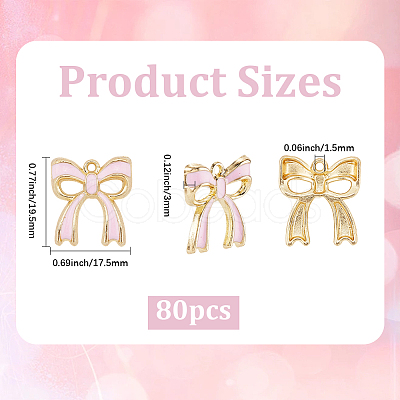 80Pcs Rack Plating Alloy Enamel Pendants ENAM-SC0006-72A-1