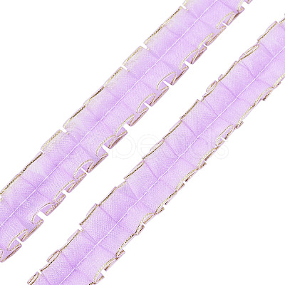 10M Double Layer Polyester Lace Ribbon OCOR-TA0004-14I-1