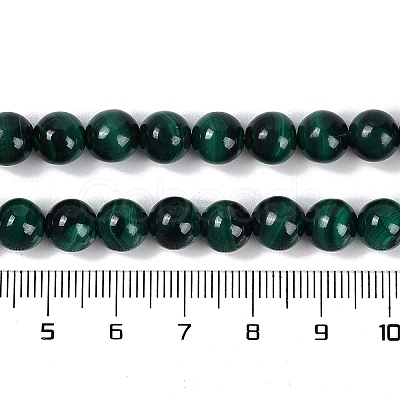 Natural Malachite Beads Strands G-F461-05-8mm-1