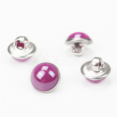 Resin Shank Buttons BUTT-WH0016-04G-16-1