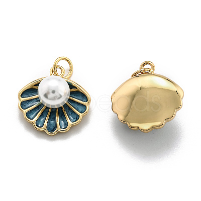 Brass Enamel Pendants X-KK-O140-12G-1