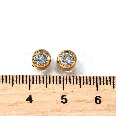 201 Stainless Steel Rhinestone Beads STAS-F318-02G-1