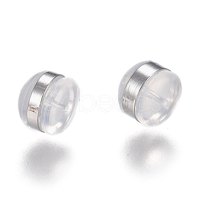 Brass Rings Silicone Ear Nuts SIL-N003-03S-1