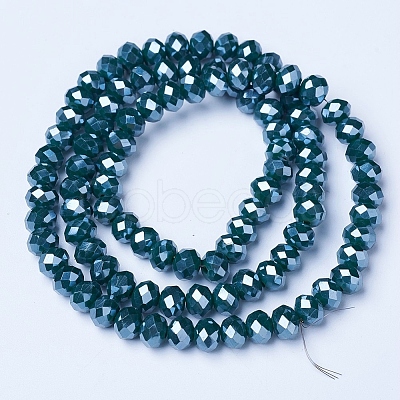Electroplate Glass Beads Strands EGLA-A044-P6mm-A12-1