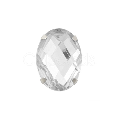 Acrylic Sew on Rhinestone OACR-WH0006-14-1