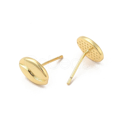 Rack Plating Brass Stud Earring for Women EJEW-C057-12G-1