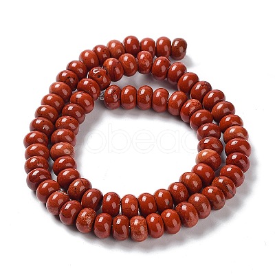 Natural Red Jasper Beads Strands G-F347-8x5mm-01-1