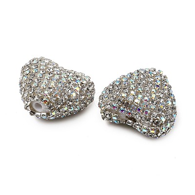 Sparkling Acrylic Heart Beads with Rhinestone Embellishment LS-OACR-NH0001-02B-07-1