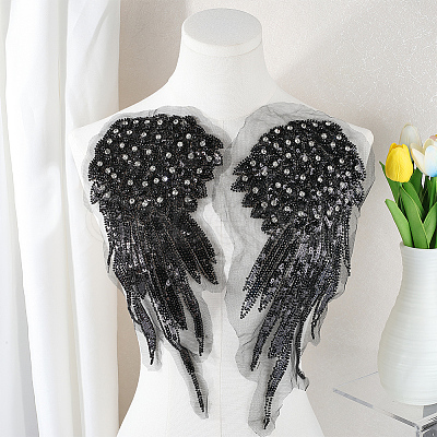 2Pcs 2 Styles Polyester Embroidery Sew on Appliques DIY-CY0001-02B-03-1