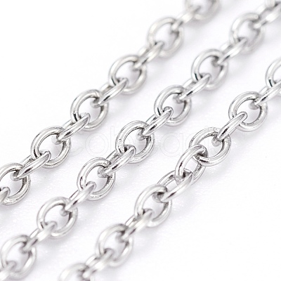Tarnish Resistant 304 Stainless Steel Cable Chains CHS-F006-02B-P-1
