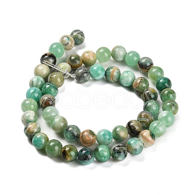 Natural Green Line Jasper Beads Strands X-G-B128-A03-03-1