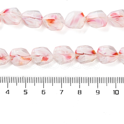 Handmade Gold Sand Lampwork Beads Strands LAMP-U001-01B-1