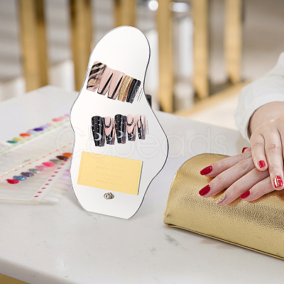 2 Sets 2 Style Acrylic Mirror Nail Art Display Board ODIS-PH0001-66-1