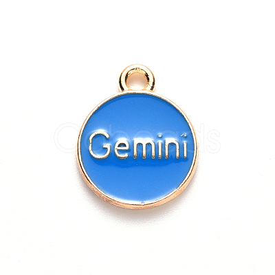 Alloy Enamel Pendants X-ENAM-S124-01B-02I-1