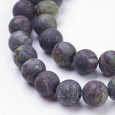 Natural Bloodstone Beads Strands G-F520-59-4mm-1