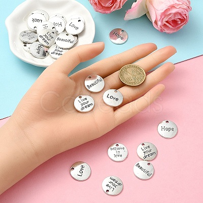 30Pcs 6 Styles Tibetan Style Alloy Pendants FIND-YW0004-86-1