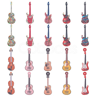 20Pcs 10 Styles Acrylic Big Pendants OACR-ME0001-14-1