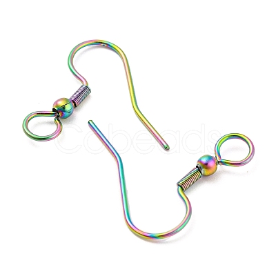 304 Stainless Steel Earring Hooks STAS-B047-30MC-1