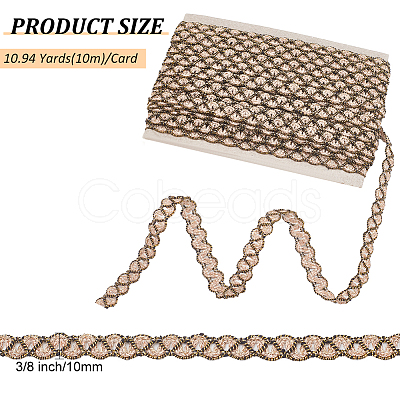 10M Polyester Metallic Braided Lace Trim DIY-WH0491-44D-1