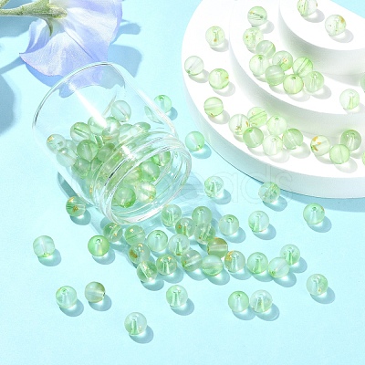 100Pcs Frosted Baking Paint Glass Beads DGLA-YW0001-36H-1