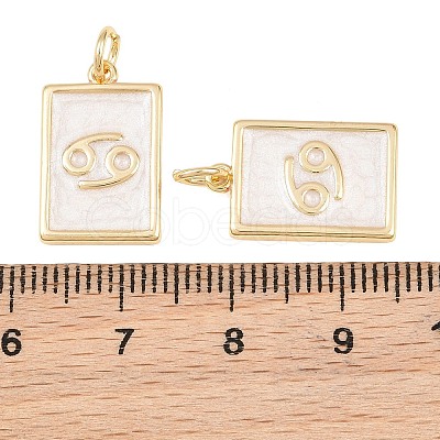 Brass Enamel Pendants KK-CBA62C2-01I-1