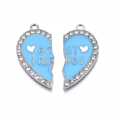 Alloy Enamel Split Pendant ENAM-S130-25B-1