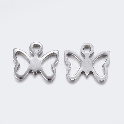 Tarnish Resistant 304 Stainless Steel Charms X-STAS-F159-34P-1