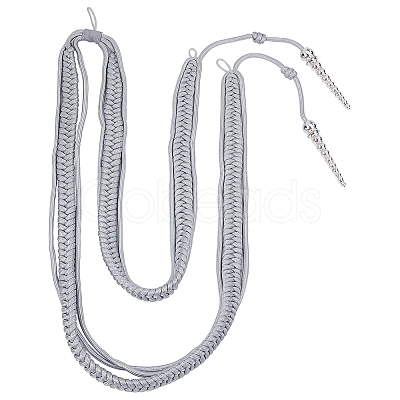 Polyester Fiber Army Shoulder Aiguillette Gold Wire Cord AJEW-WH0475-97B-1